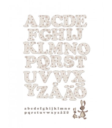 Alfabet med kanin